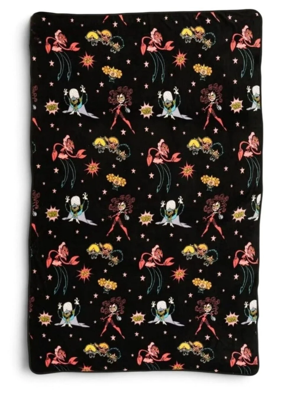 Powerpuff Girls Bedding Super Soft Plush Blanket Girls vs Villains Black